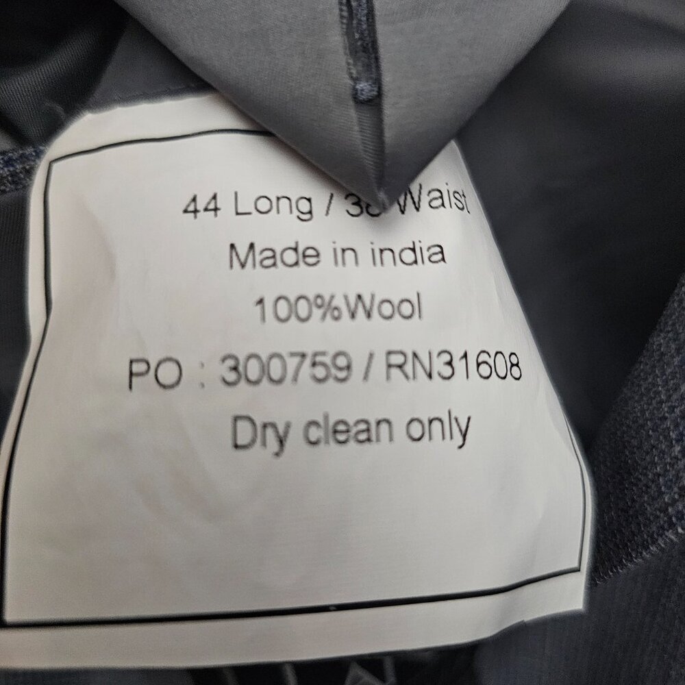 Jos. A. Bank 44L Blue Solid 2-Button Sport Coat Blazer Jacket G526 - Picture 11 of 11